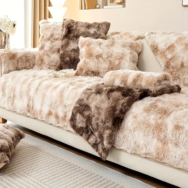 Luxurious Gradient Velvet Sofa Cover - topspet