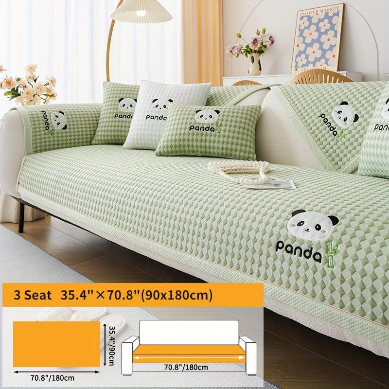 Panda Pattern Non-Slip Sofa Cover - topspet