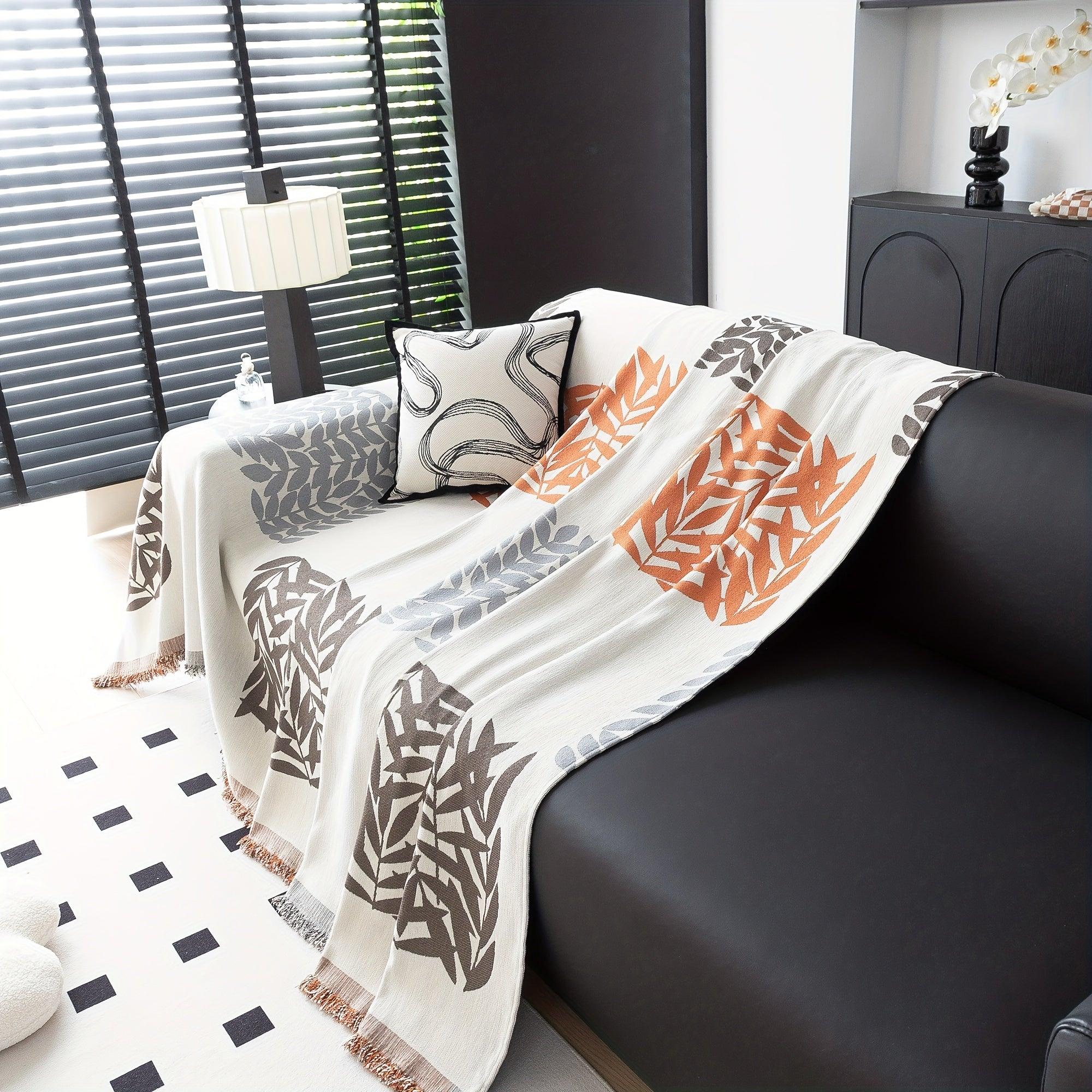 Boho Style Sofa Throw Covers with Tassel Embellishment - topspet