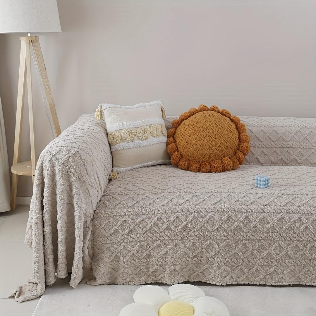 Stylish Geometric Pattern Sofa Slipcover - Non-Slip - topspet