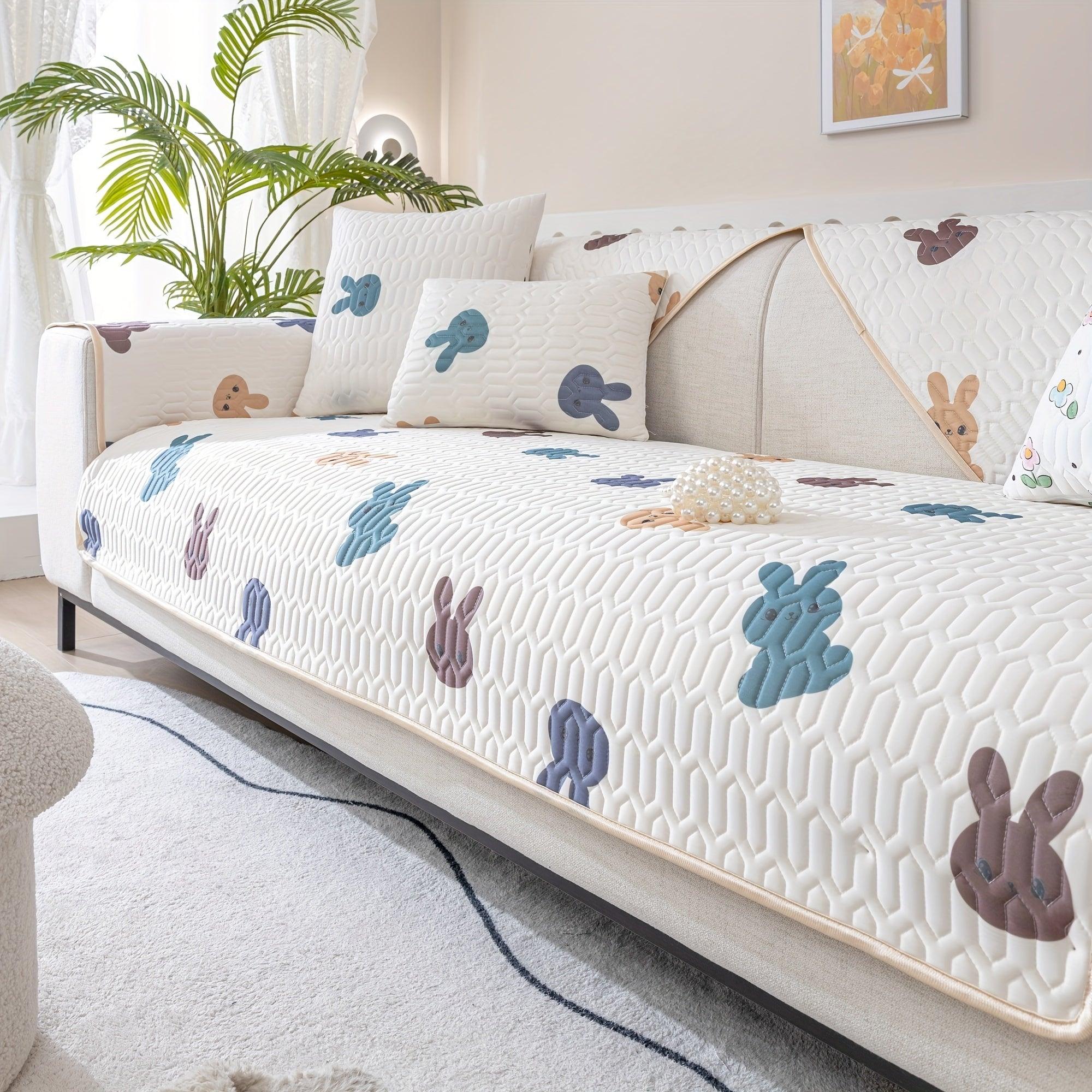 Cooling Cartoon Ice Silk Couch Cover, Sofa Cover - topspet