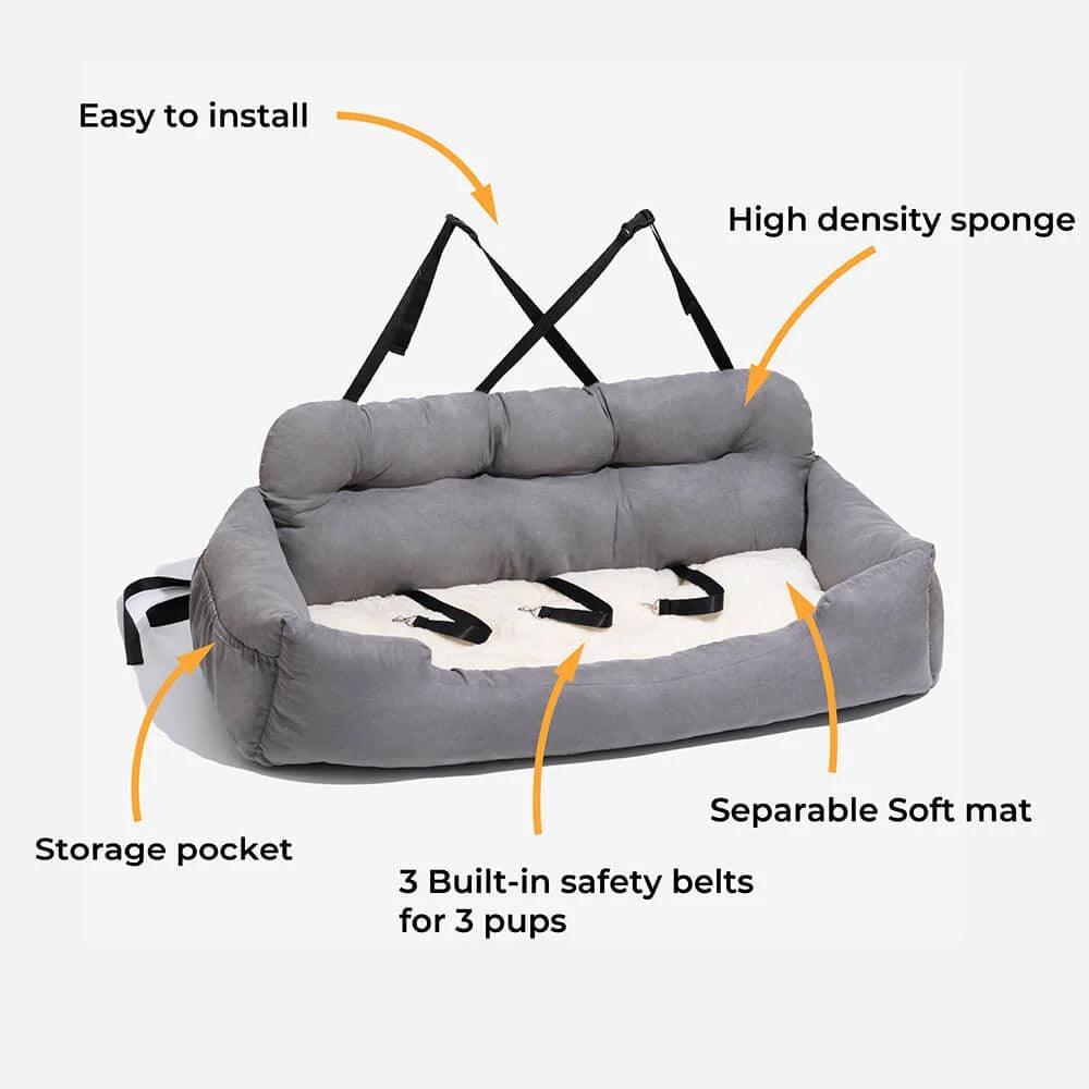 Travel Safety Large Dog Car Back Seat Bed - topspet