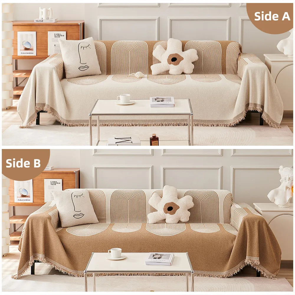 Double Sided Chenille Sofa Cover
