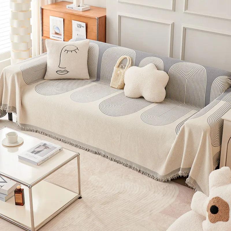 Double Sided Chenille Sofa Cover - topspet