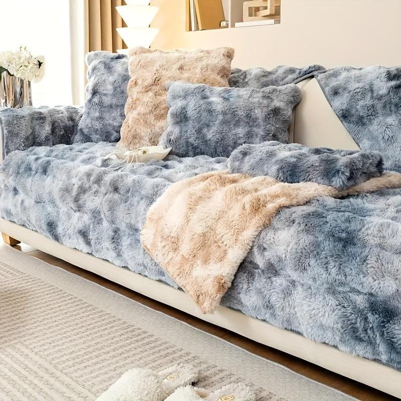 Luxurious Gradient Velvet Sofa Cover - topspet