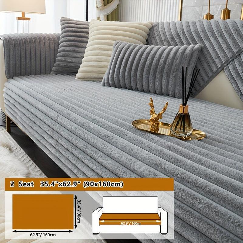 Luxurious Rabbit Fur Sofa Slipcover - topspet