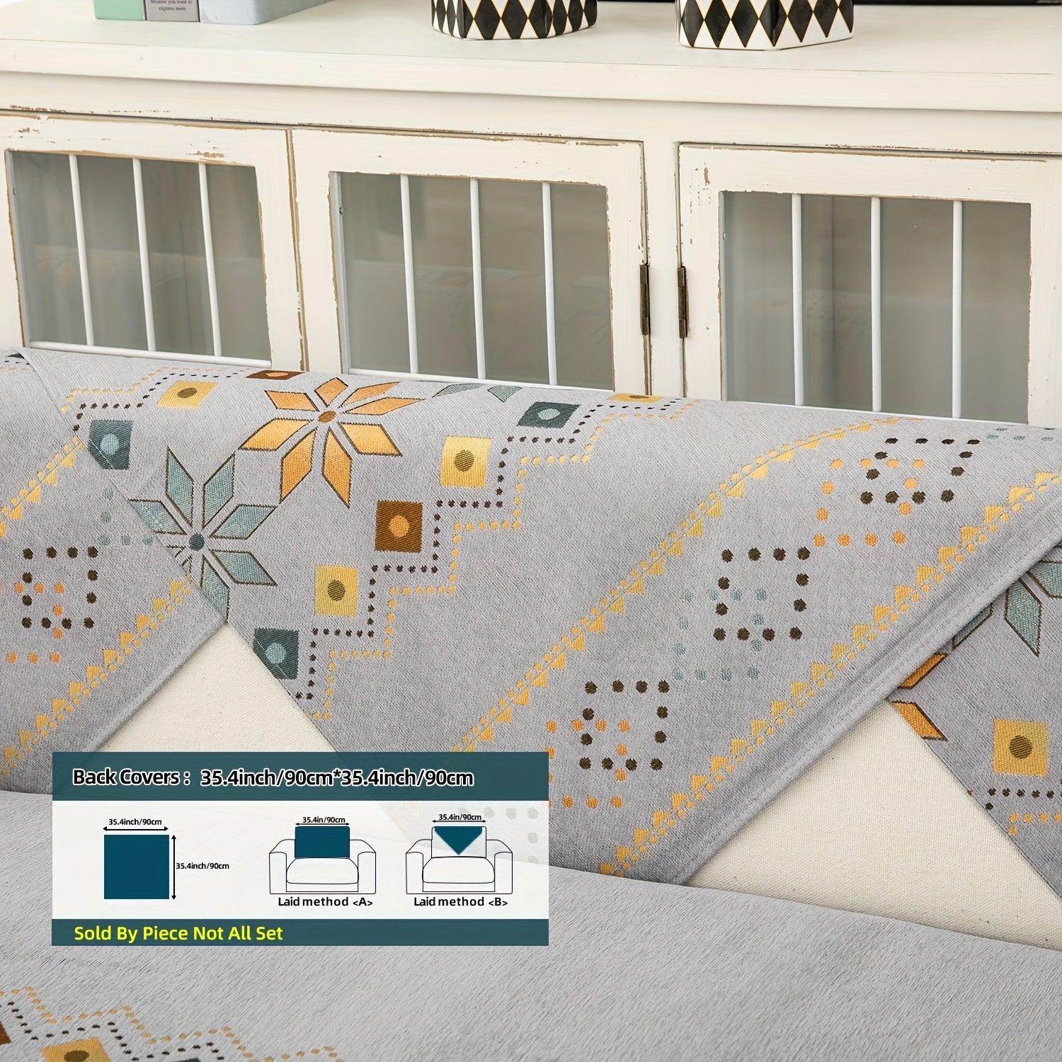 Stylish Bohemian Chenille Sofa Slipcover - topspet