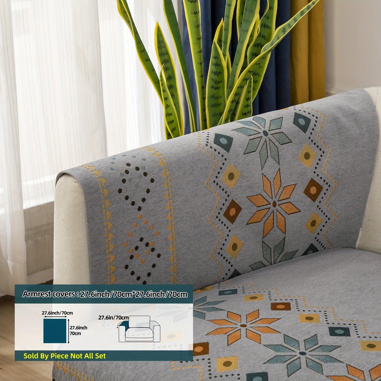 Stylish Bohemian Chenille Sofa Slipcover - topspet