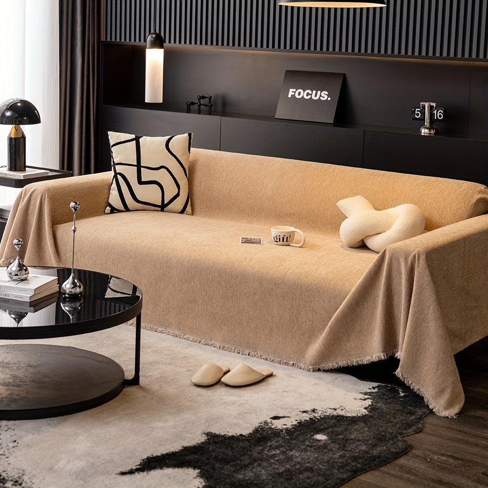 Luxurious Waterproof Sofa Cover with Tassels - topspet