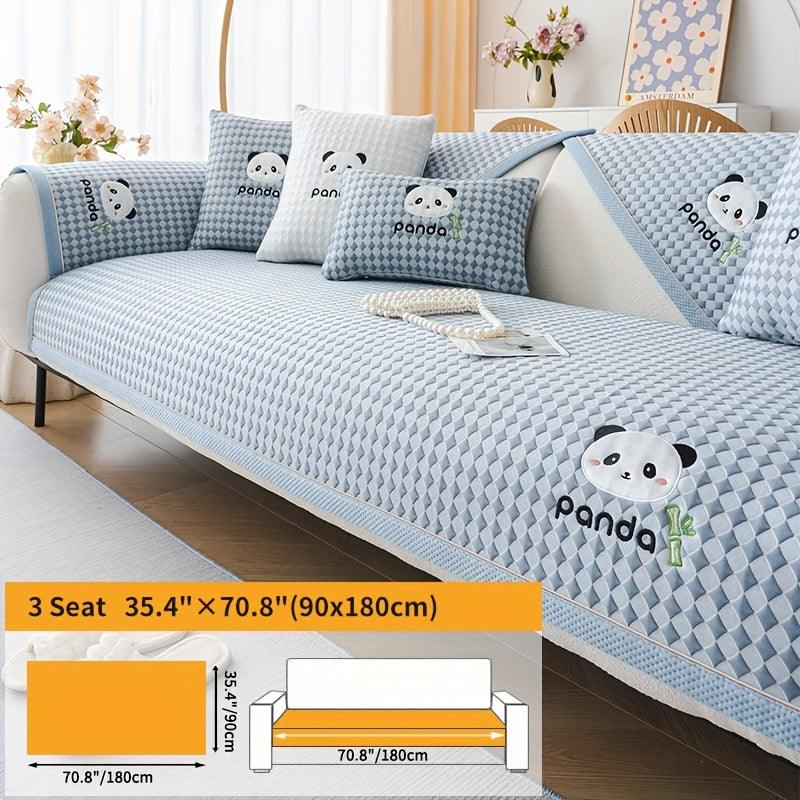 Panda Pattern Non-Slip Sofa Cover - topspet