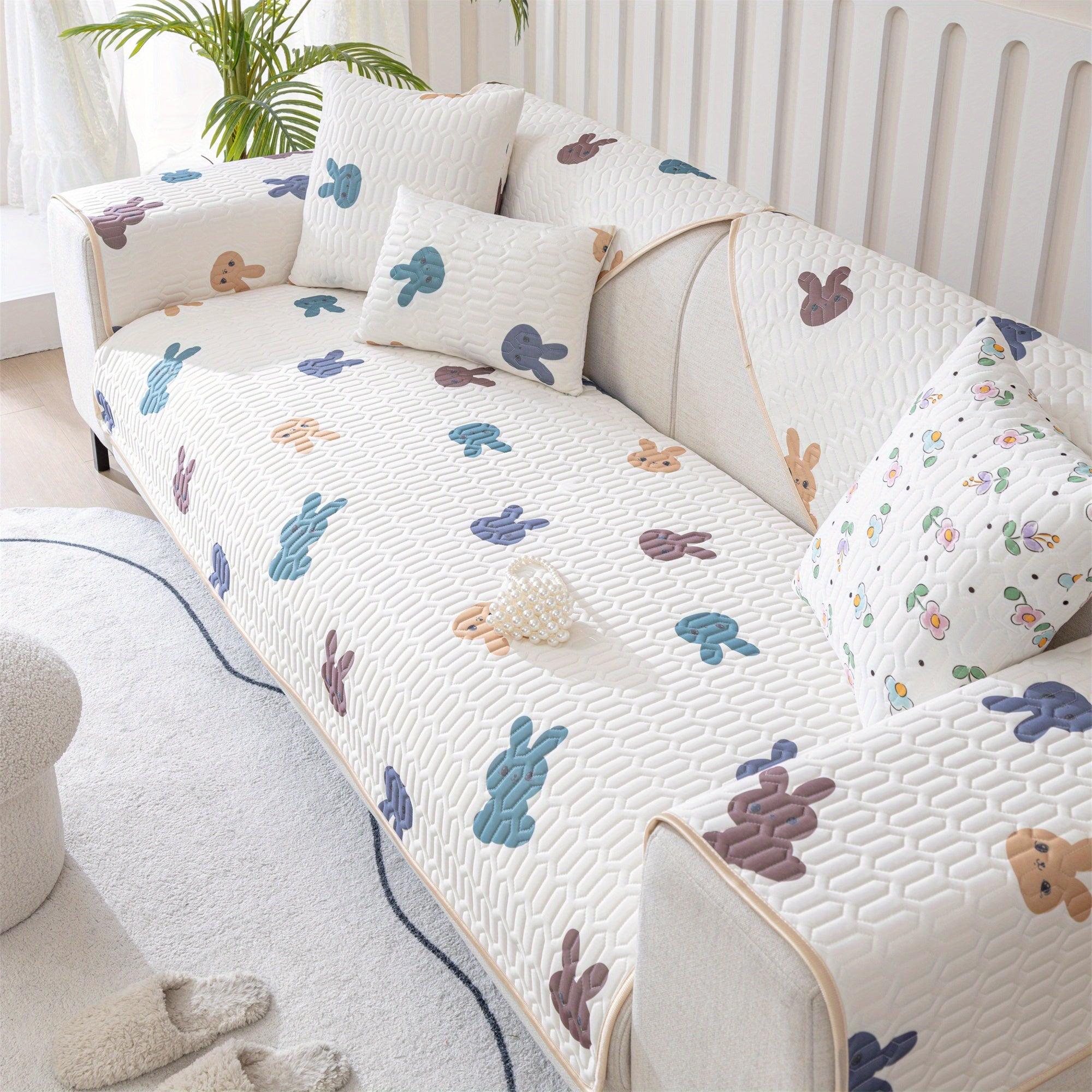 Cooling Cartoon Ice Silk Couch Cover, Sofa Cover - topspet
