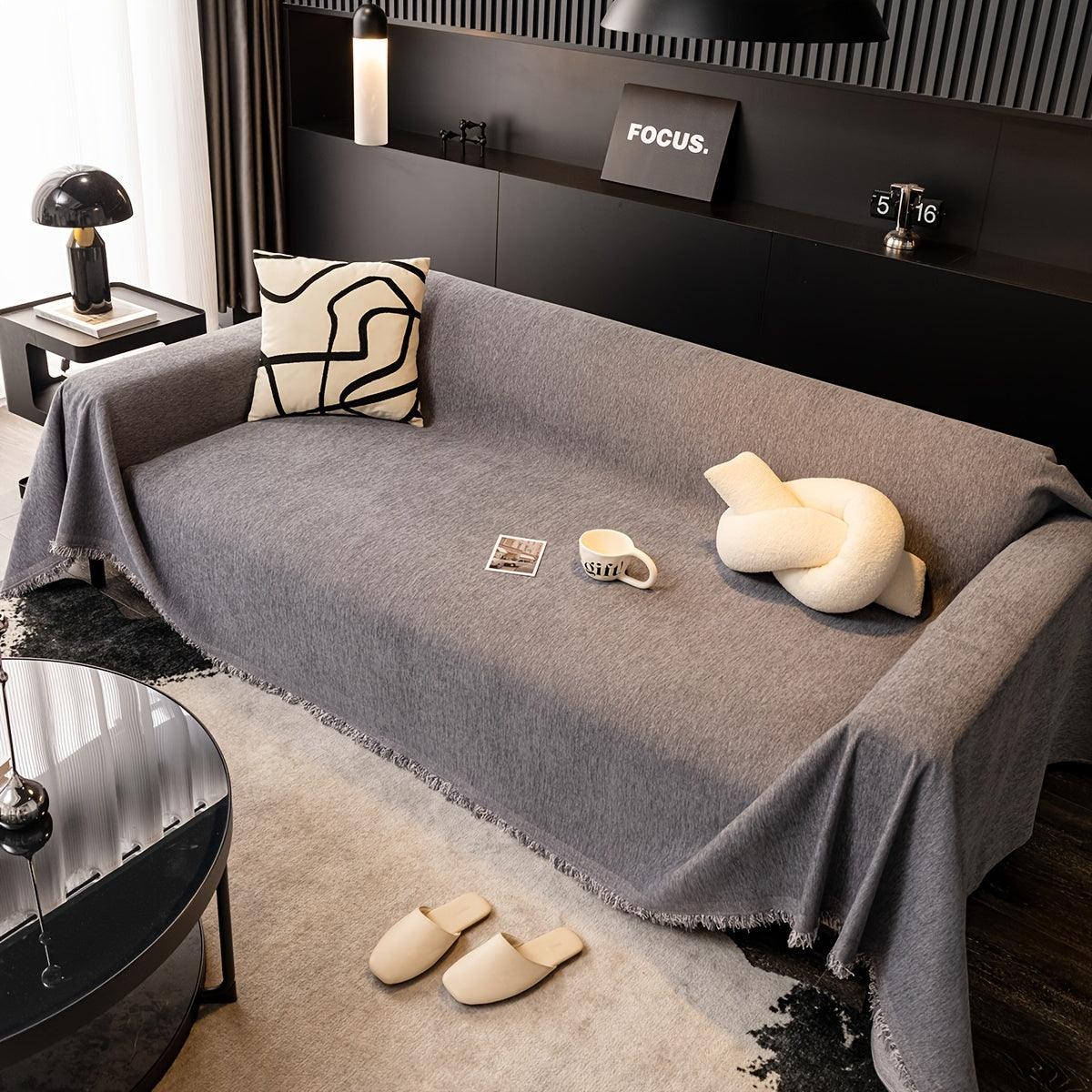 Luxurious Waterproof Sofa Cover with Tassels - topspet