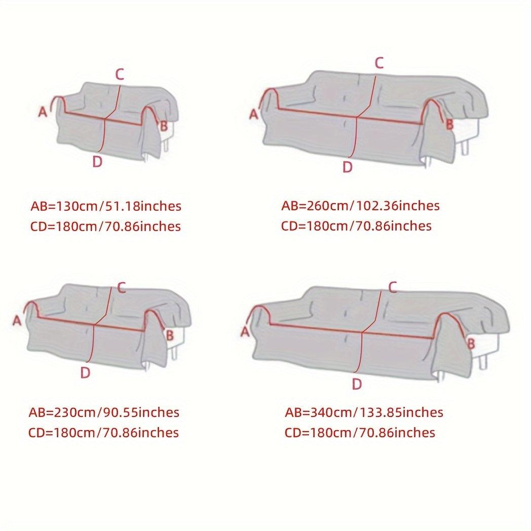Bohemian-Style Chenille Fabric Sofa Protector - topspet