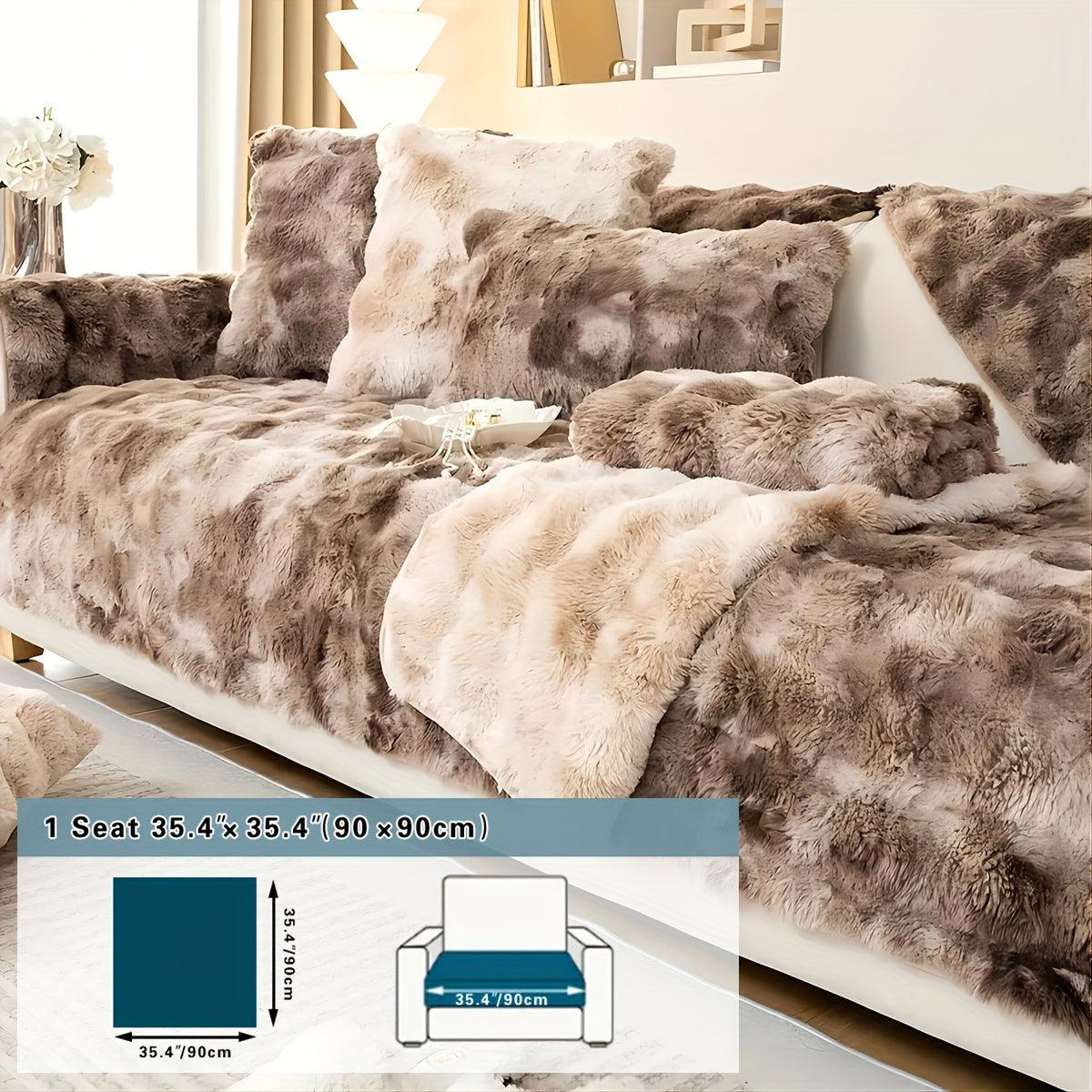 Luxurious Gradient Velvet Sofa Cover - topspet