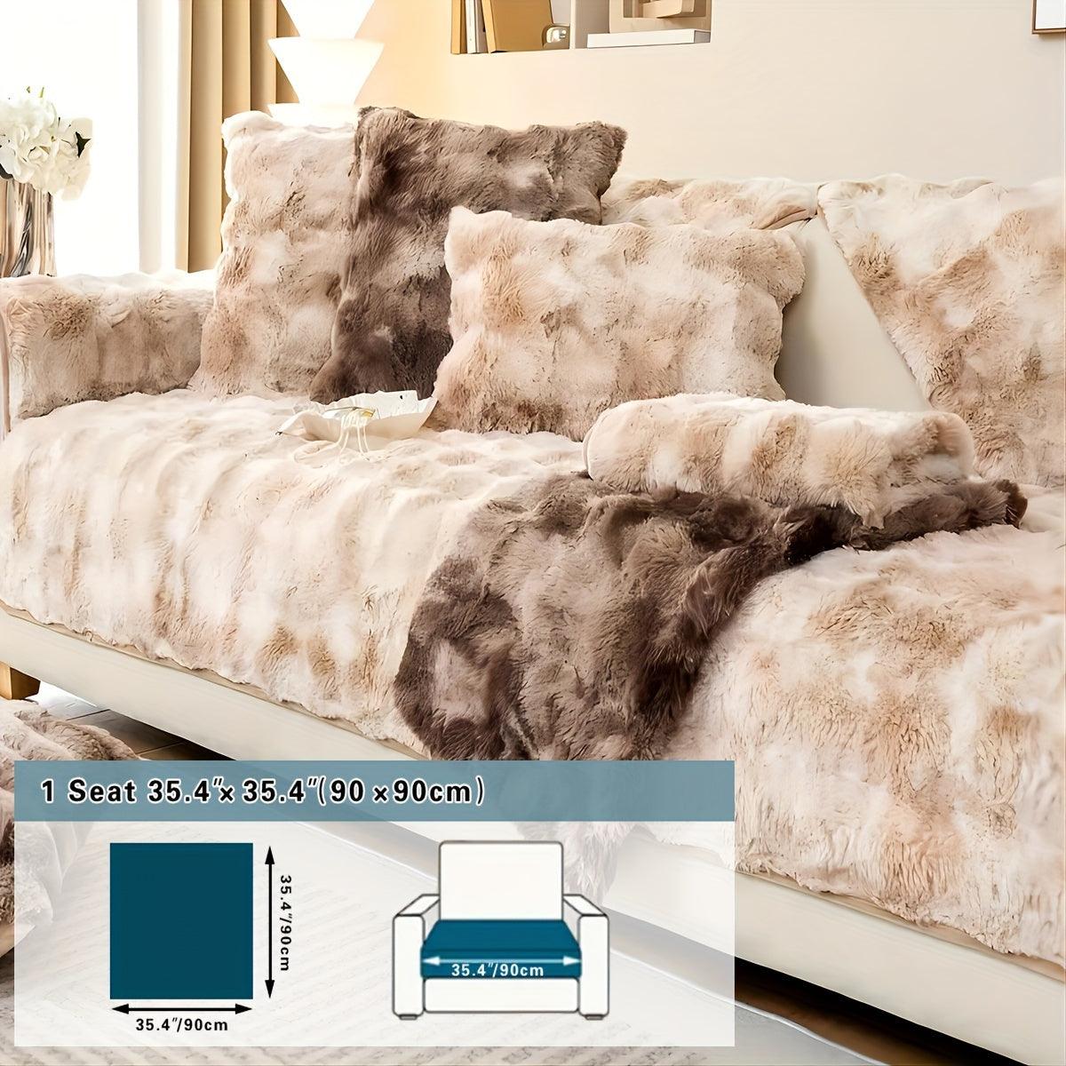 Luxurious Gradient Velvet Sofa Cover - topspet