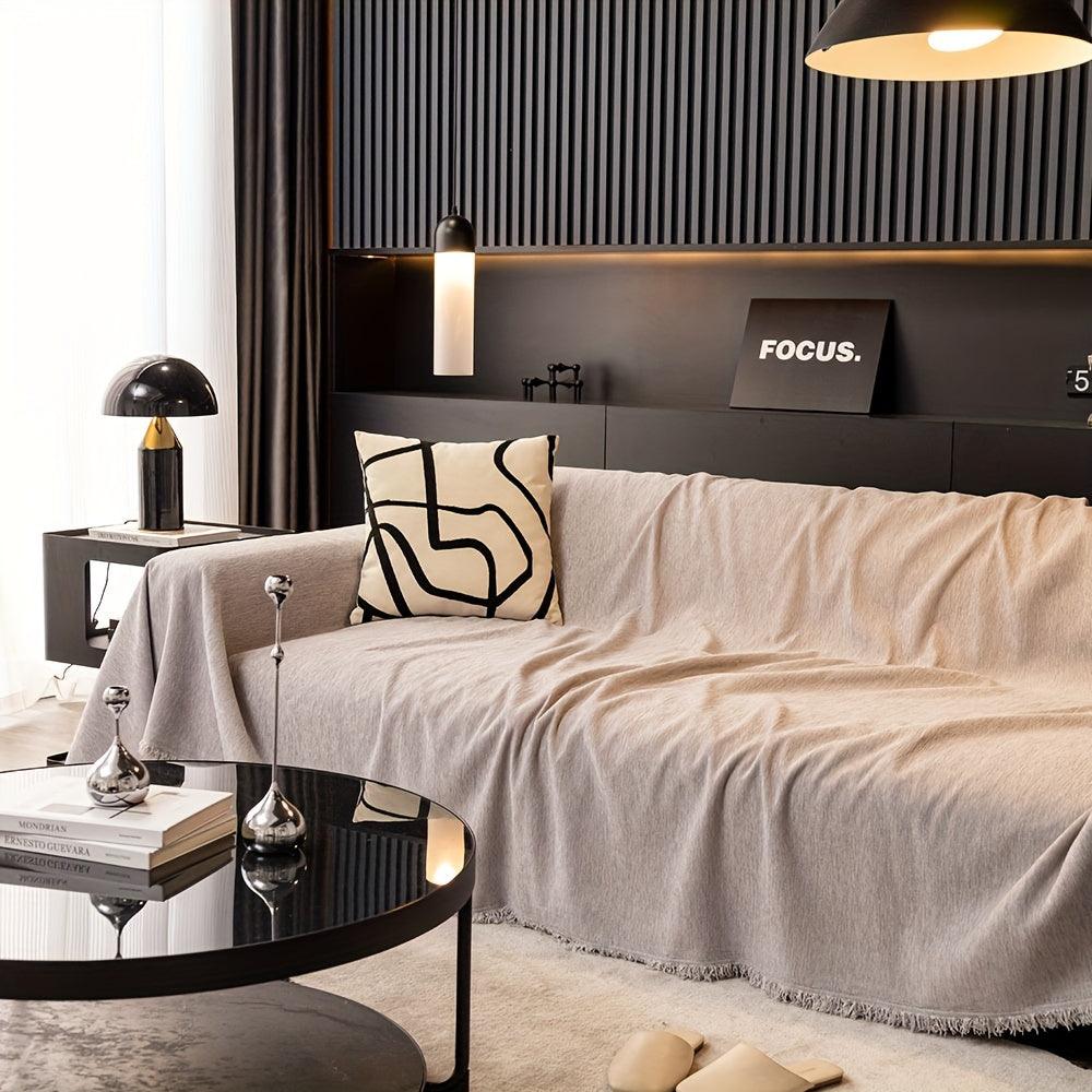 Luxurious Waterproof Sofa Cover with Tassels - topspet