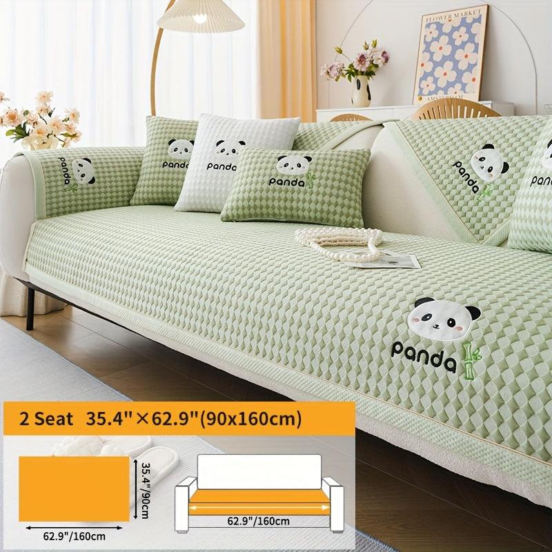 Panda Pattern Non-Slip Sofa Cover - topspet