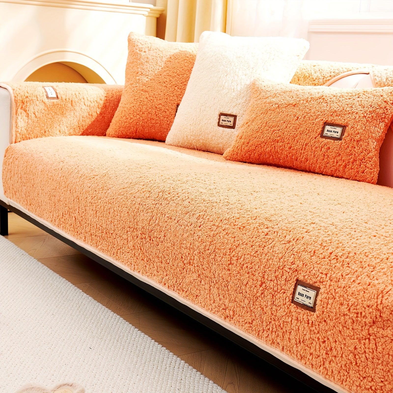 Plush Sherpa Sofa Cover - topspet