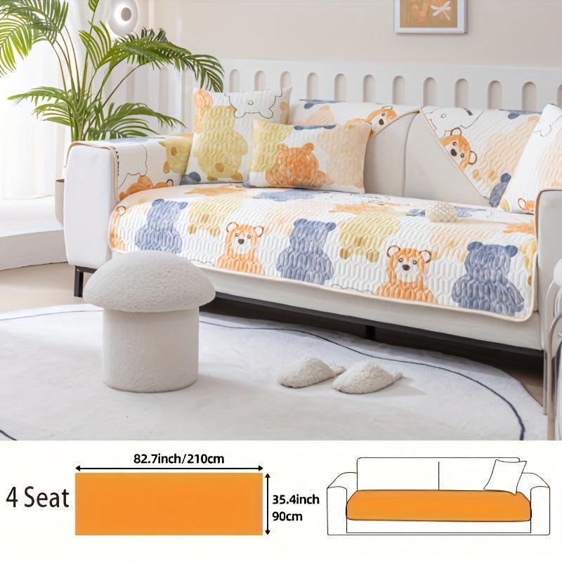 Bohemian Chic Ice Silk Sofa Cover - Non-Slip, Pet-Friendly Couch Protector for Living Room - topspet