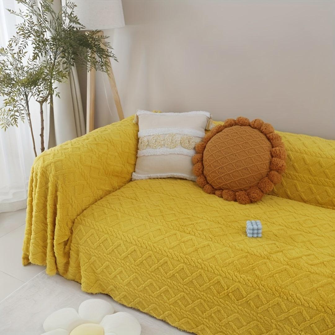 Stylish Geometric Pattern Sofa Slipcover - Non-Slip - topspet