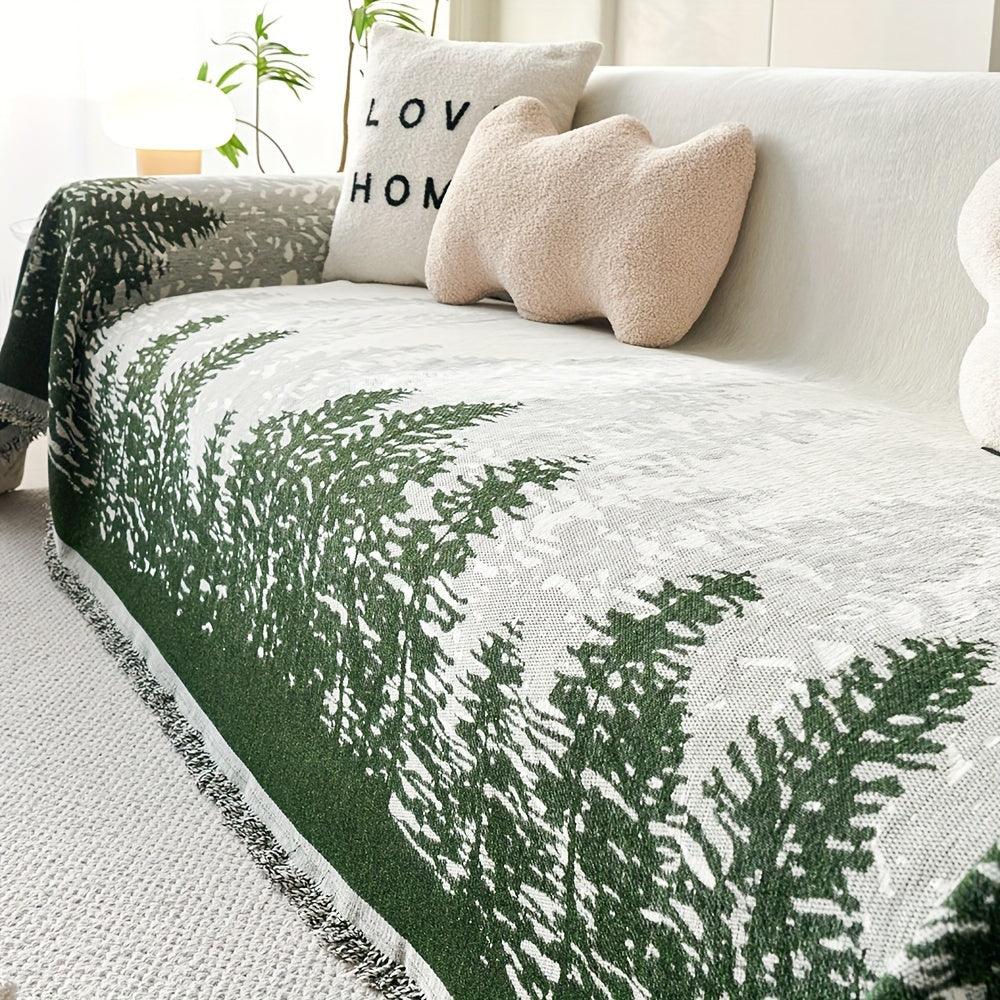 Contemporary Forest Design Sofa Throw Cover - topspet