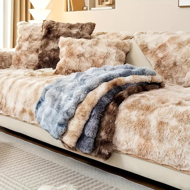 Luxurious Gradient Velvet Sofa Cover - topspet