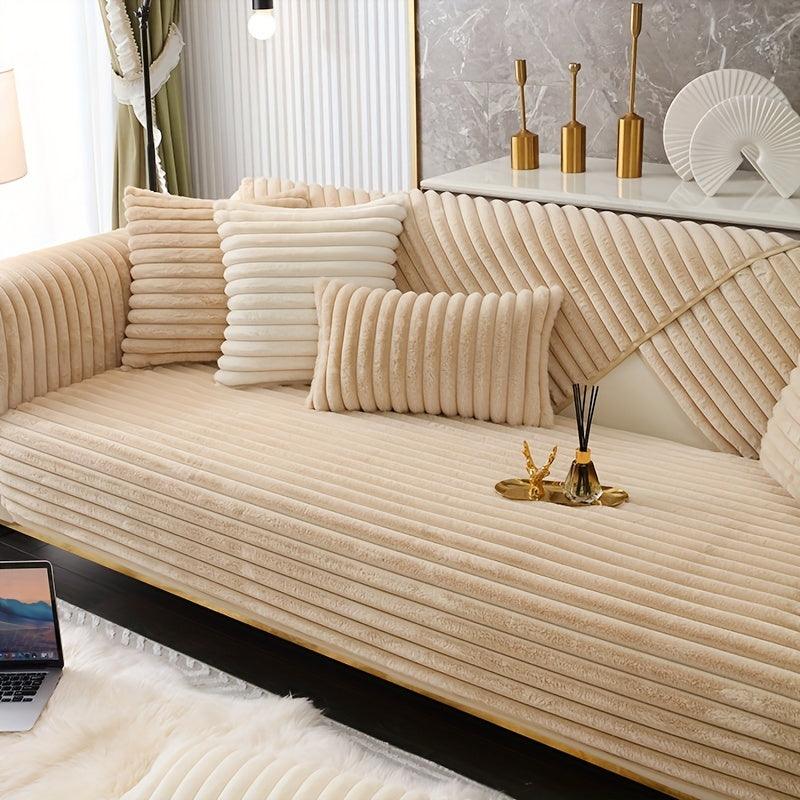 Luxurious Rabbit Fur Sofa Slipcover - topspet
