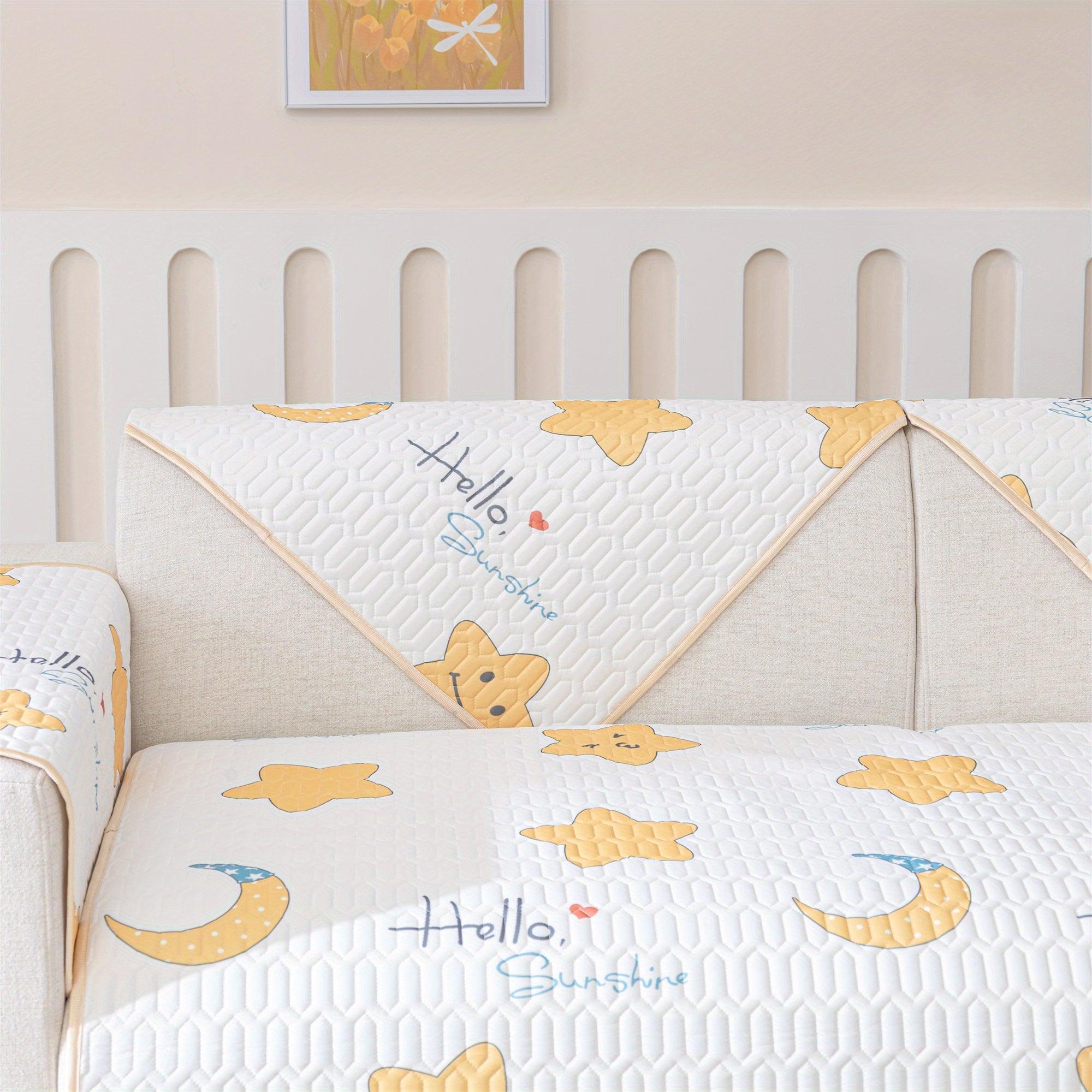 Cooling Cartoon Ice Silk Couch Cover, Sofa Cover - topspet