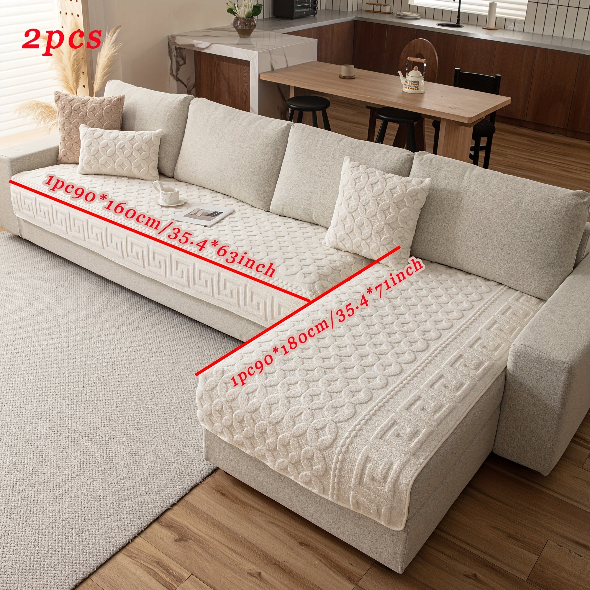 L Shape Couch Cover – Heavy Duty Waterproof Couch Cover for Dogs, Stylish Green Sofa Protector