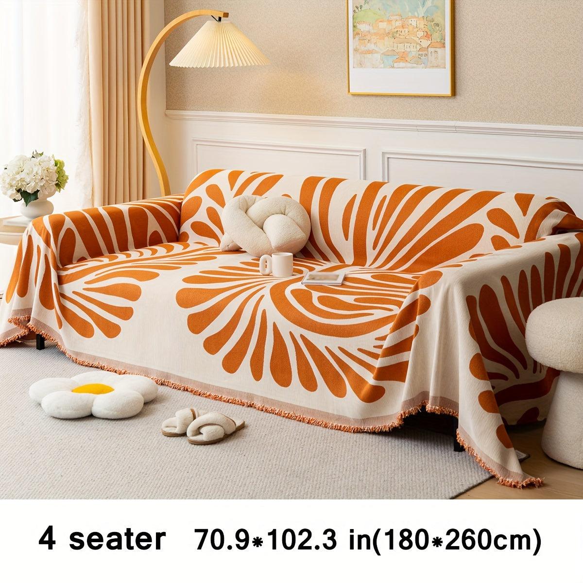 Versatile Chenille Sofa Cover - Pet-Friendly, Machine Washable Couch Protector for All Seasons - Fits Single to Four-Seater Sofas - topspet