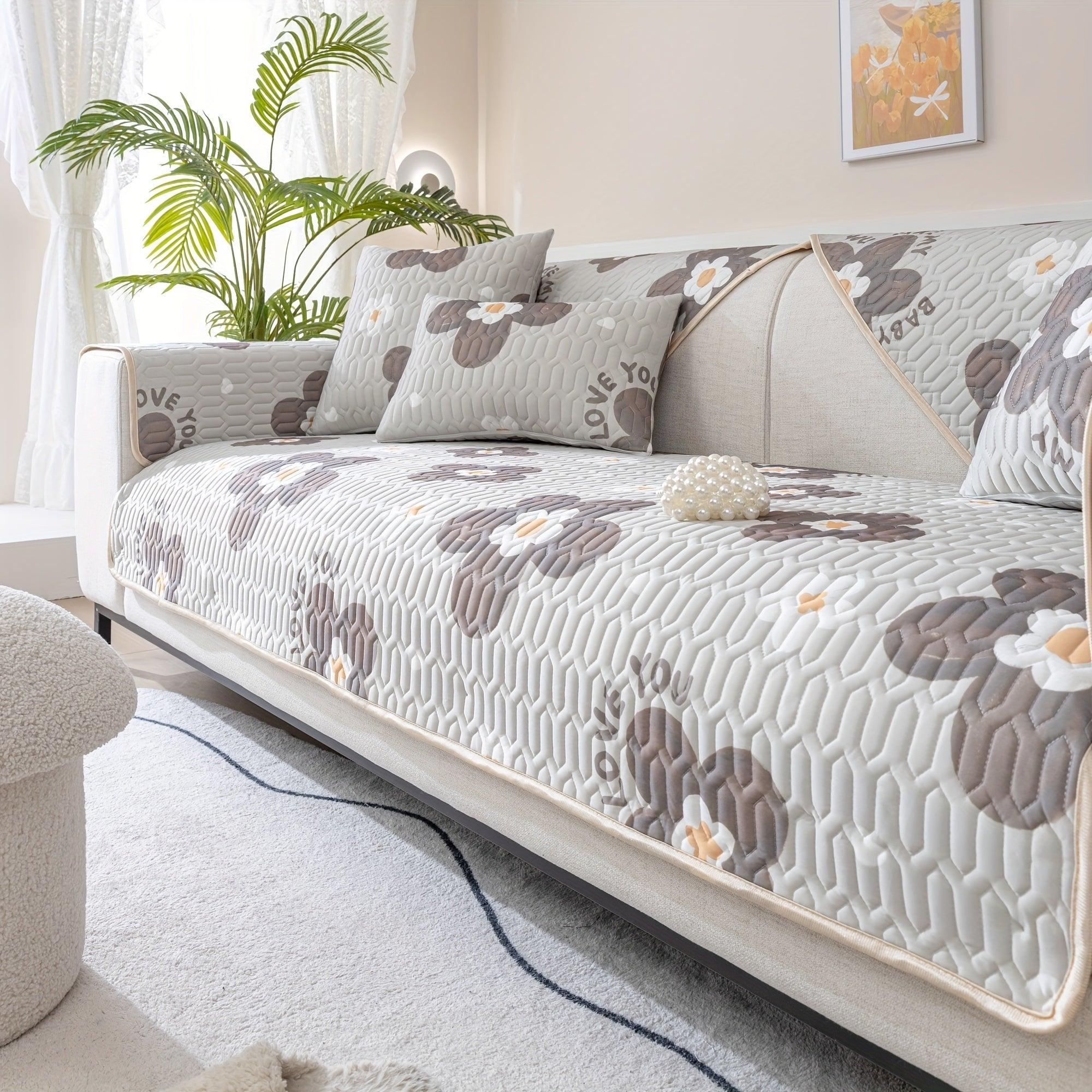 Cooling Cartoon Ice Silk Couch Cover, Sofa Cover - topspet