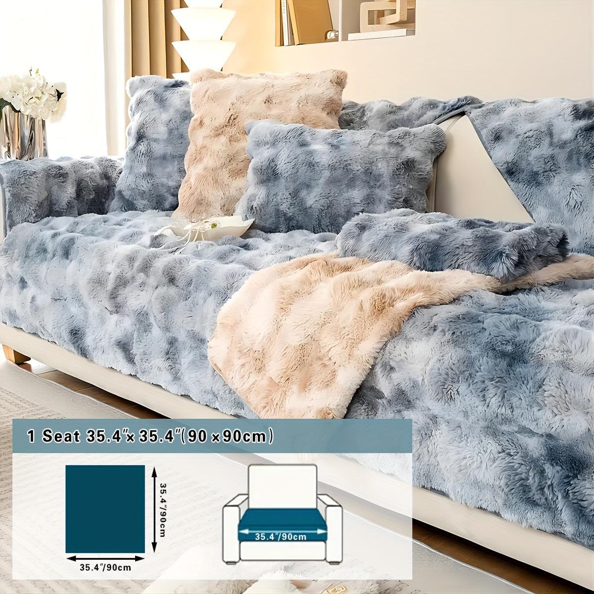 Luxurious Gradient Velvet Sofa Cover - topspet