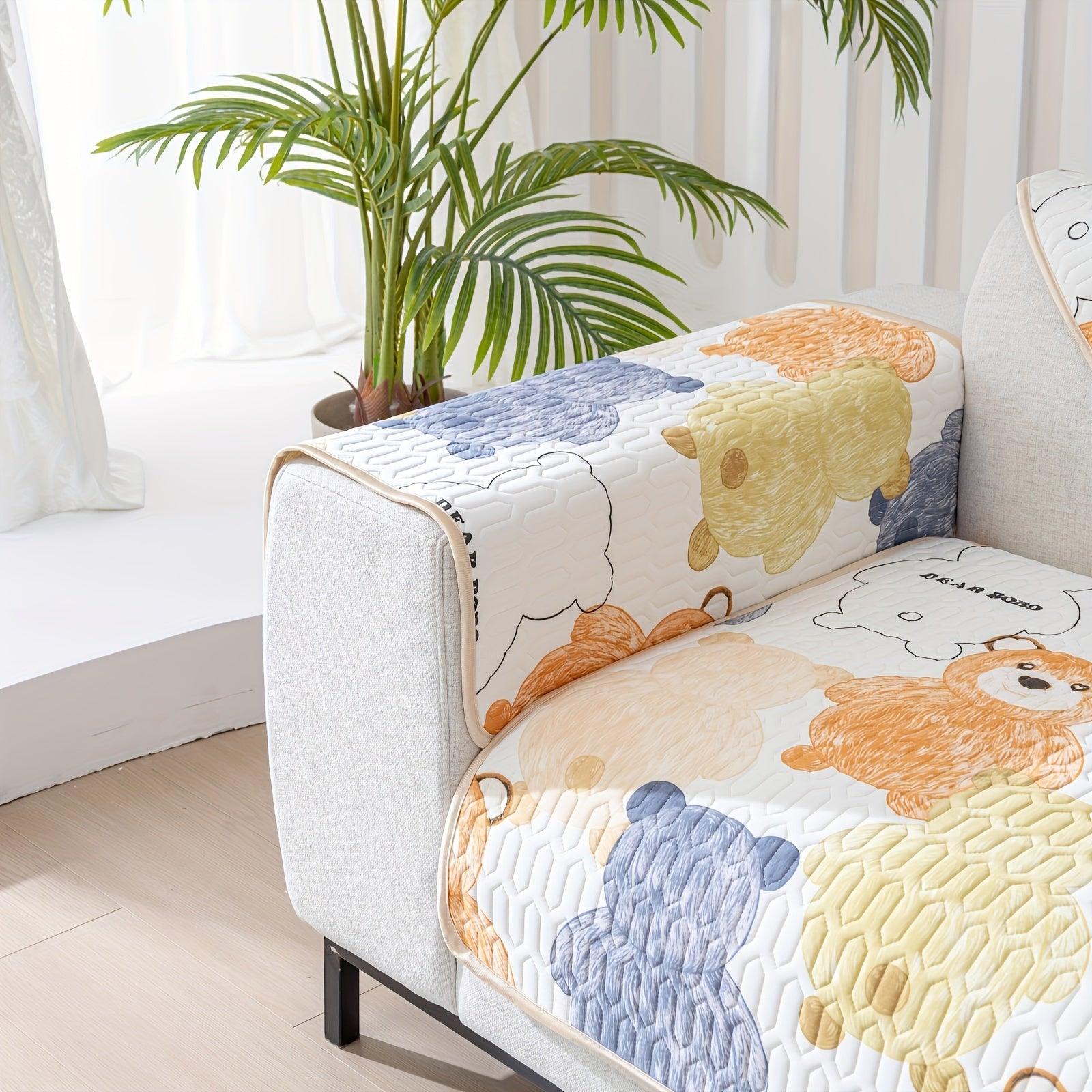 Bohemian Chic Ice Silk Sofa Cover - Non-Slip, Pet-Friendly Couch Protector for Living Room - topspet