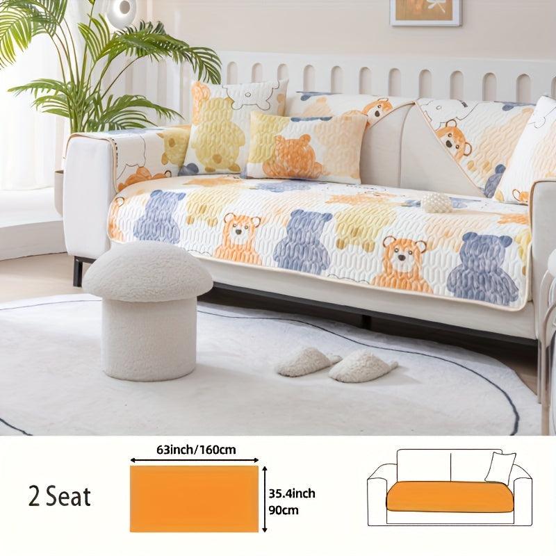 Bohemian Chic Ice Silk Sofa Cover - Non-Slip, Pet-Friendly Couch Protector for Living Room - topspet