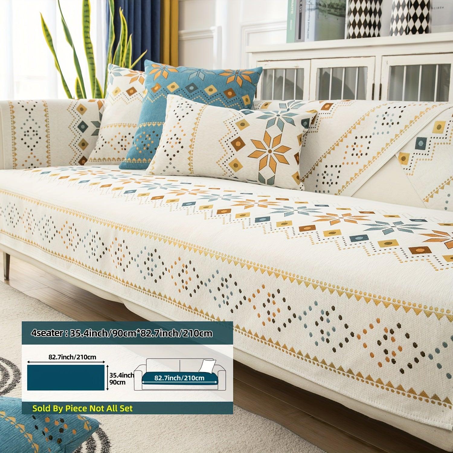 Stylish Bohemian Chenille Sofa Slipcover - topspet