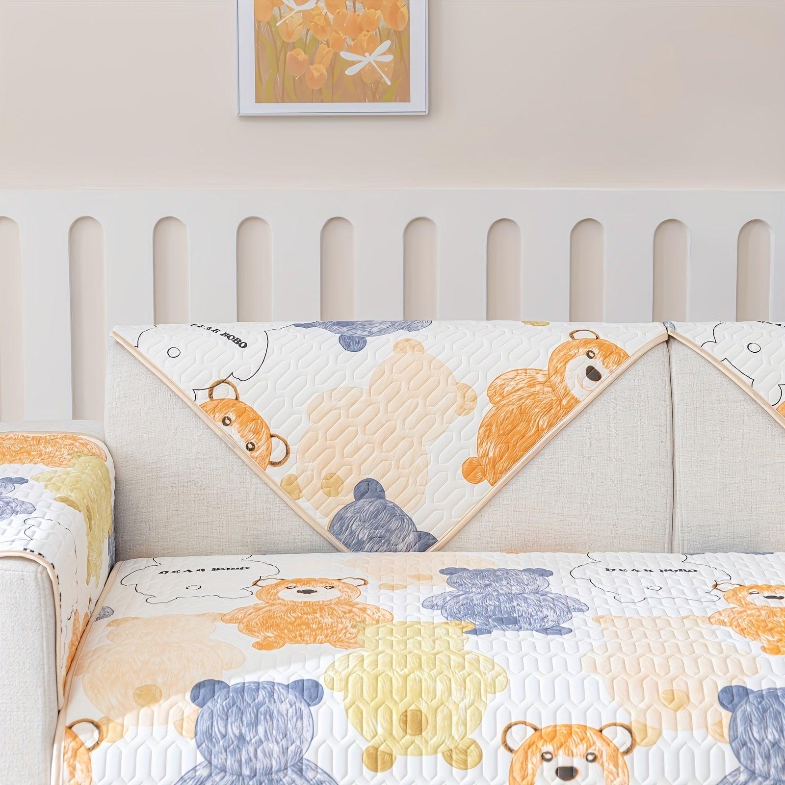 Bohemian Chic Ice Silk Sofa Cover - Non-Slip, Pet-Friendly Couch Protector for Living Room - topspet