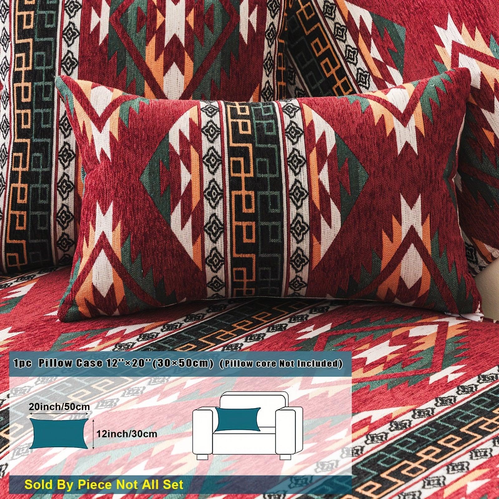 Boho Chic Sofa Slipcover, Snow Chenille Fabric, - topspet