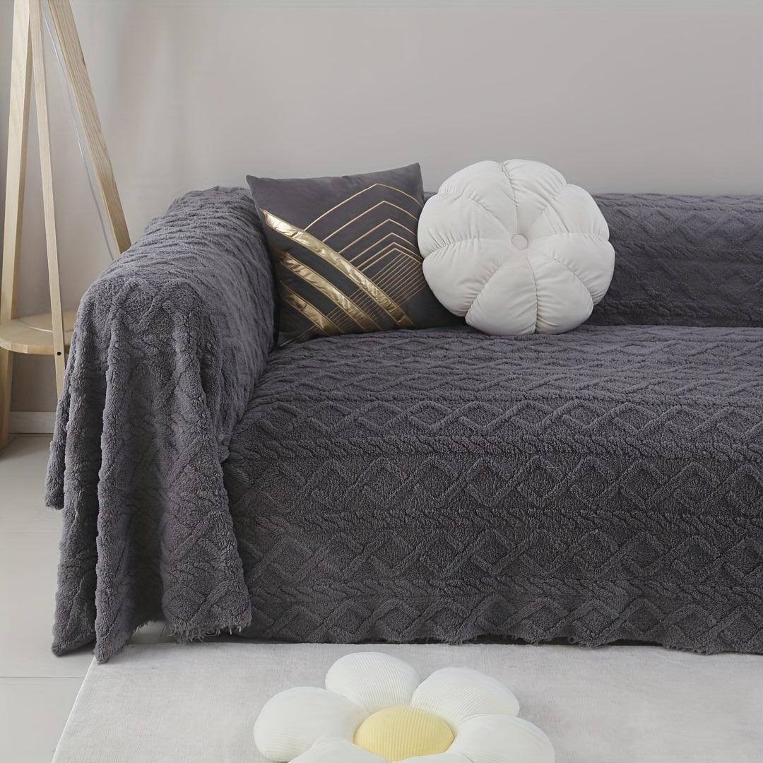 Stylish Geometric Pattern Sofa Slipcover - Non-Slip - topspet