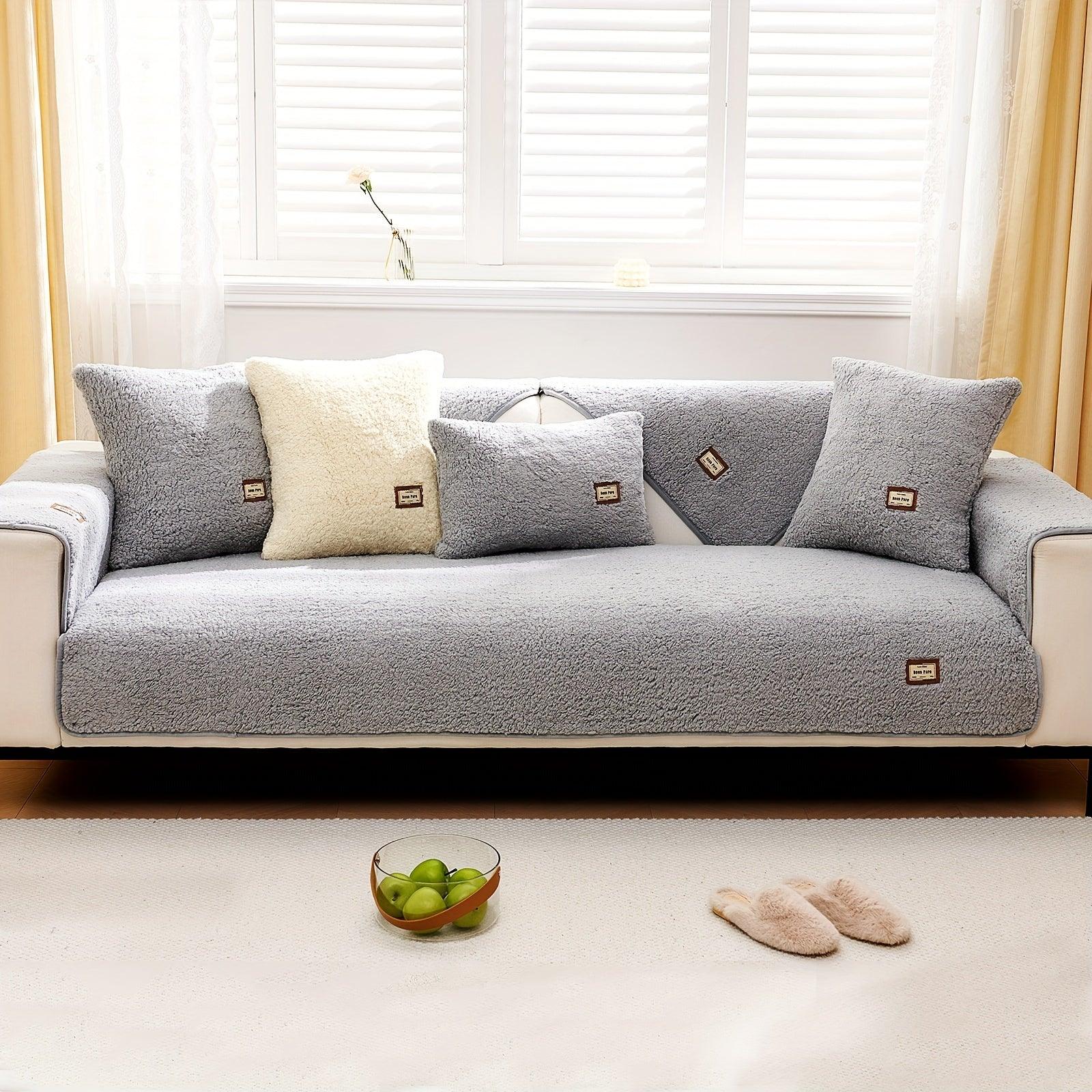 Plush Sherpa Sofa Cover - topspet