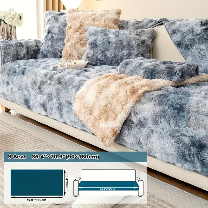 Luxurious Gradient Velvet Sofa Cover - topspet
