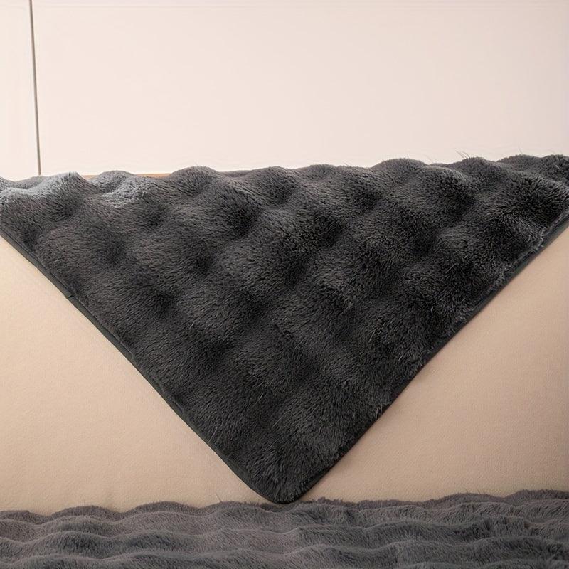 Soft & Cozy Imitation Rabbit Plush Sofa Cover - Winter Warm, Thick, Non-Slip - topspet