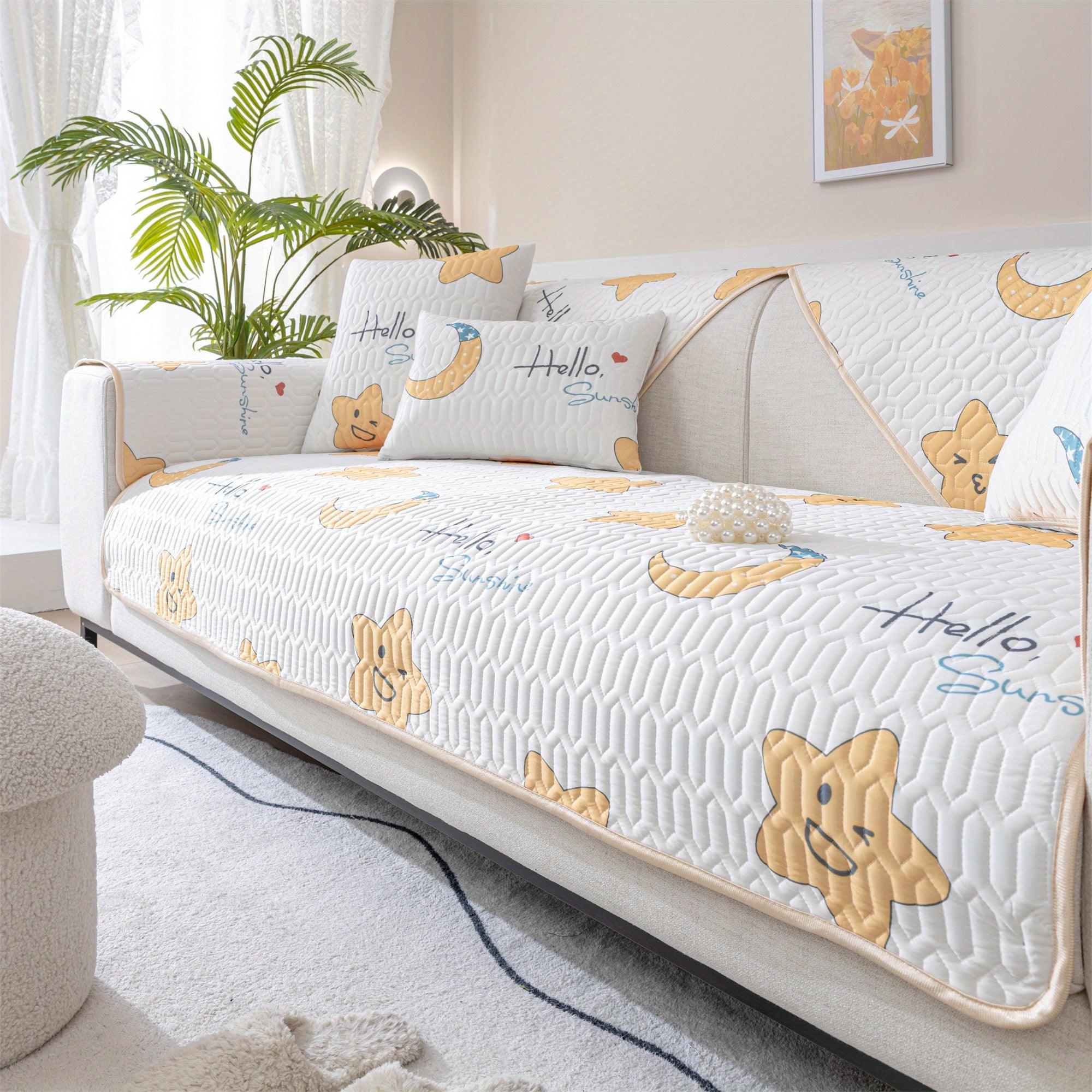 Cooling Cartoon Ice Silk Couch Cover, Sofa Cover - topspet