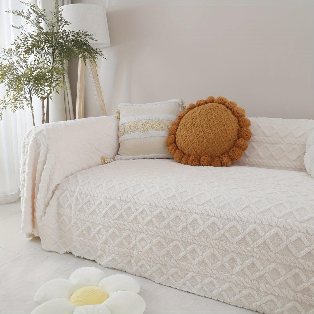 Stylish Geometric Pattern Sofa Slipcover - Non-Slip - topspet