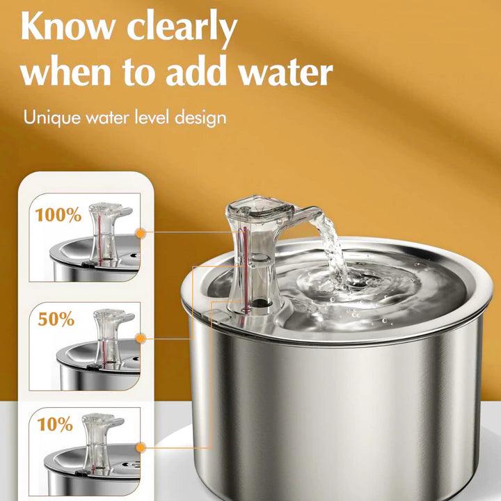 Stainless Steel Automatic Cats Healthy Water Fountain - topspet