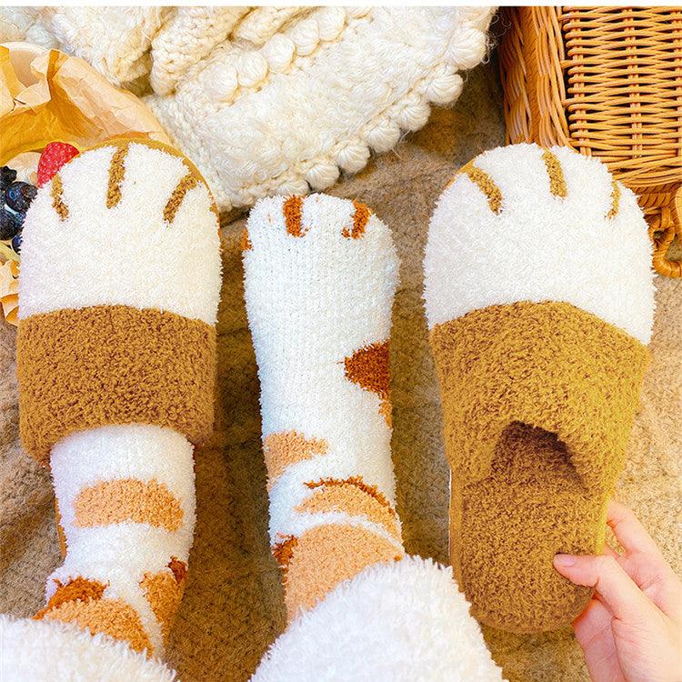 Cute Cat Paw Slippers - topspet