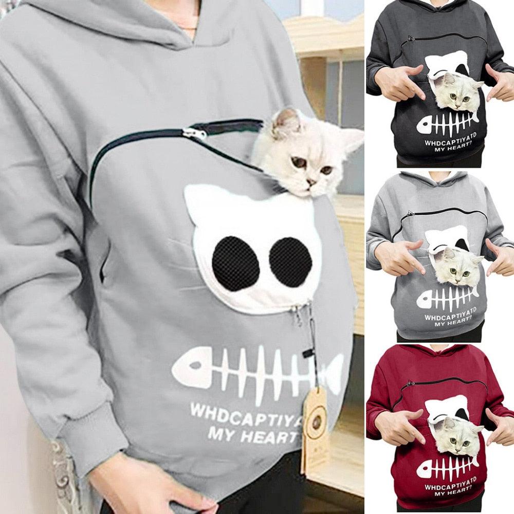 Cat Lovers Hoodie Cuddle Pouch - topspet
