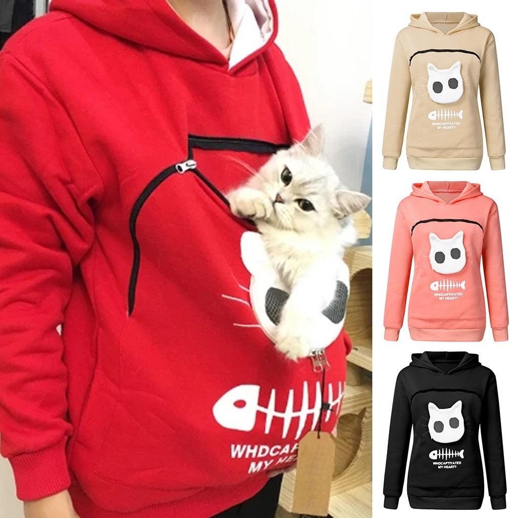 Cat Lovers Hoodie Cuddle Pouch - topspet