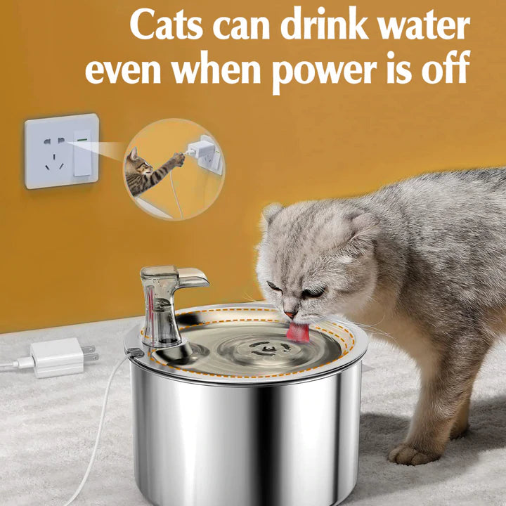 Stainless Steel Automatic Cats Healthy Water Fountain - topspet