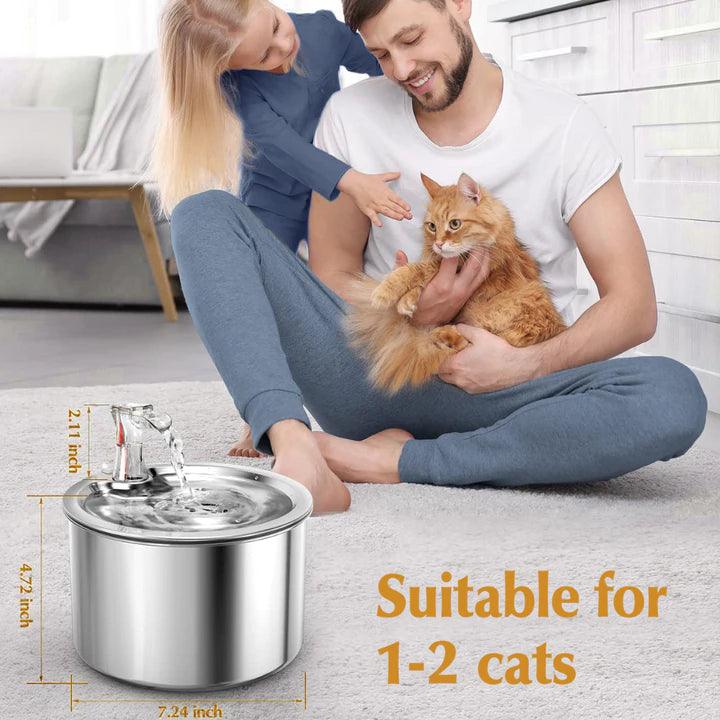 Stainless Steel Automatic Cats Healthy Water Fountain - topspet