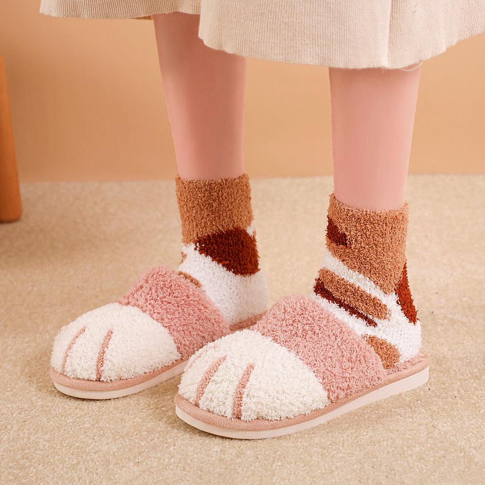 Cute Cat Paw Slippers - topspet